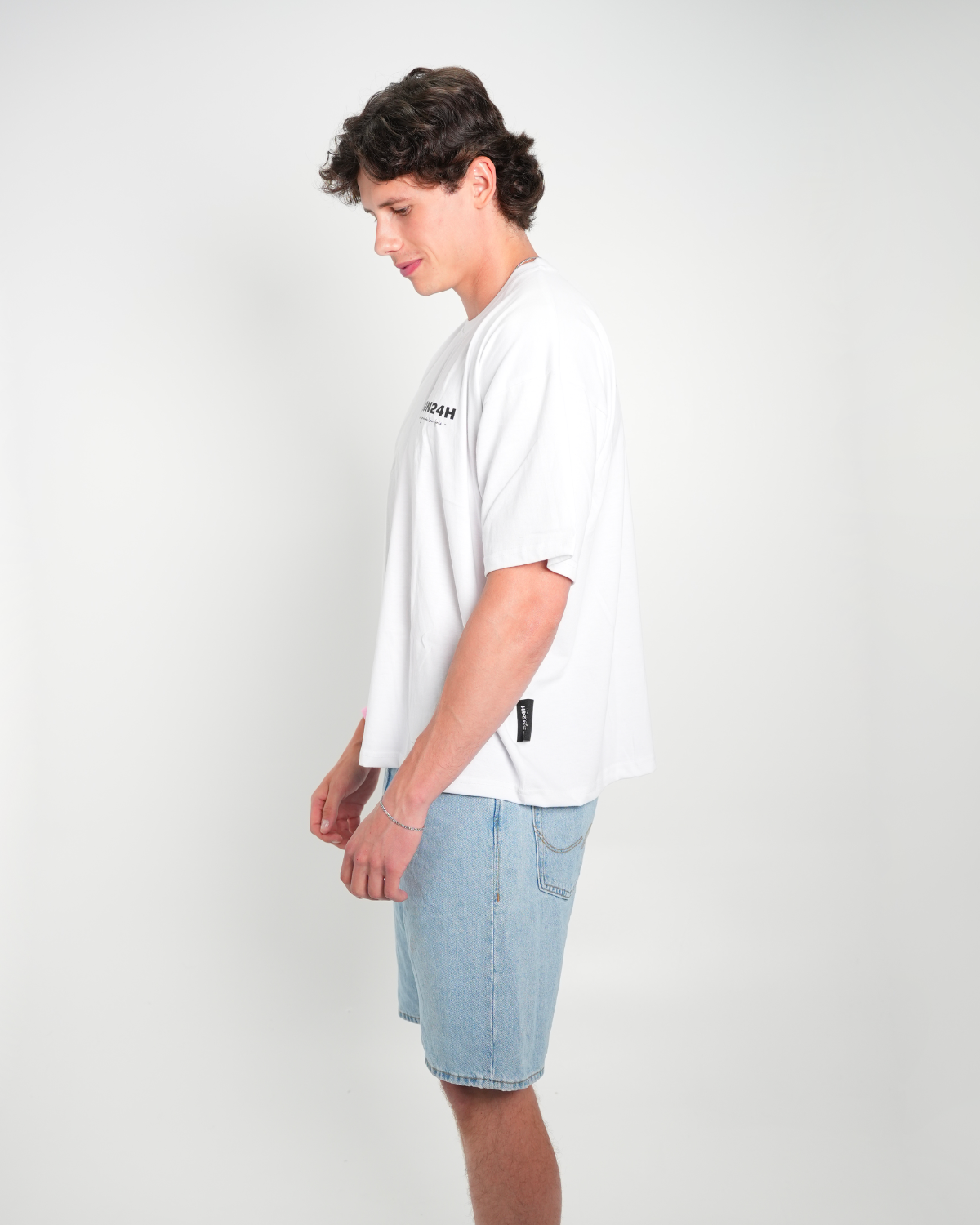 Boxy Tee Blanc - Basic Logo