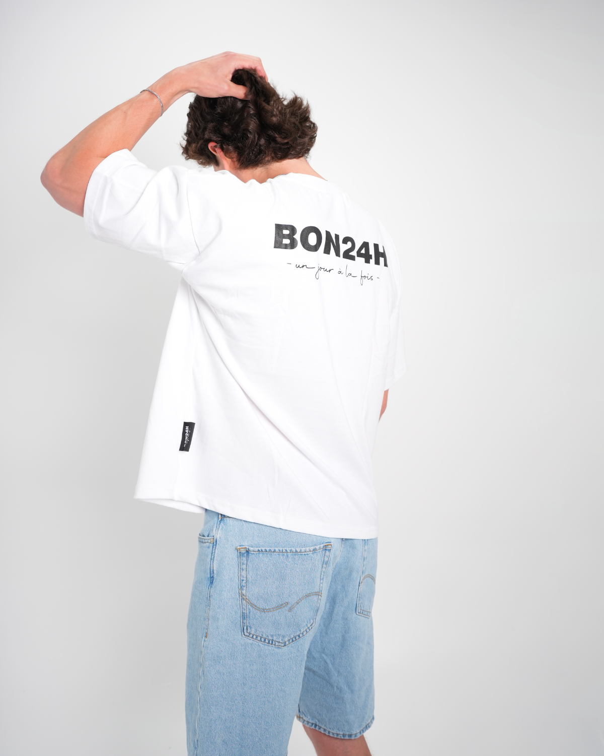 Boxy Tee Blanc - Basic Logo