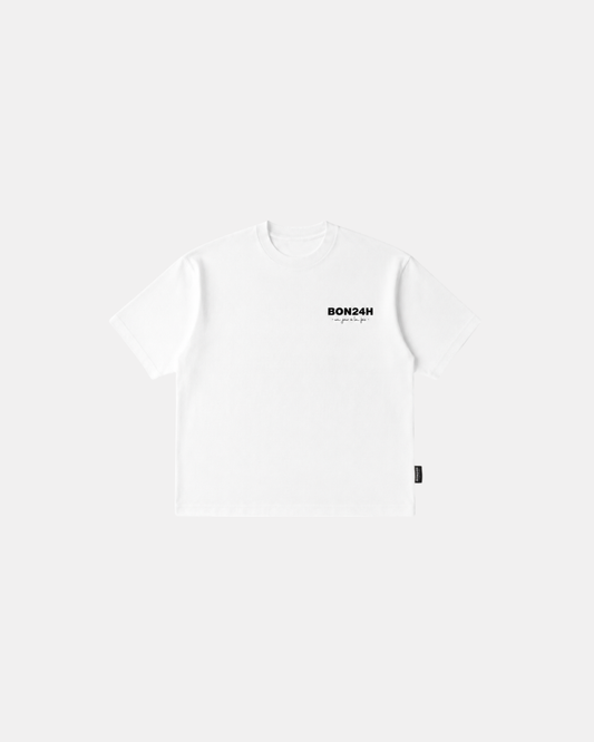 Boxy Tee Blanc - Basic Logo
