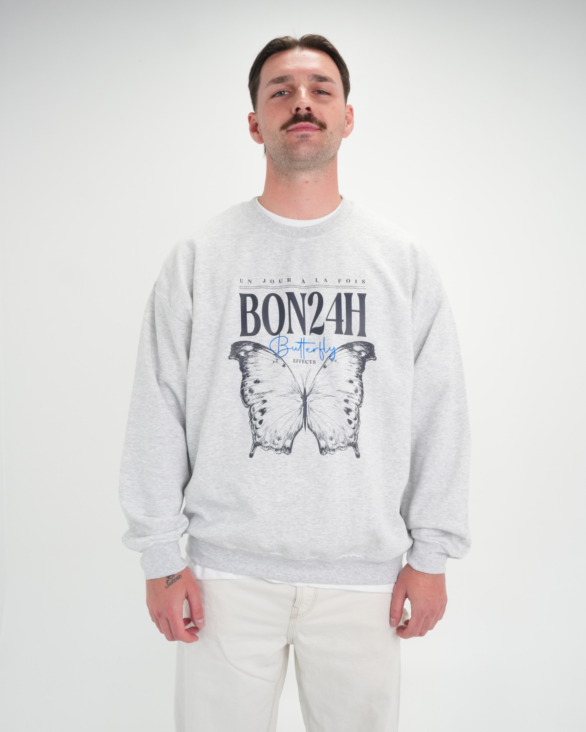 Crewneck Ash Grey - Butterfly Effects